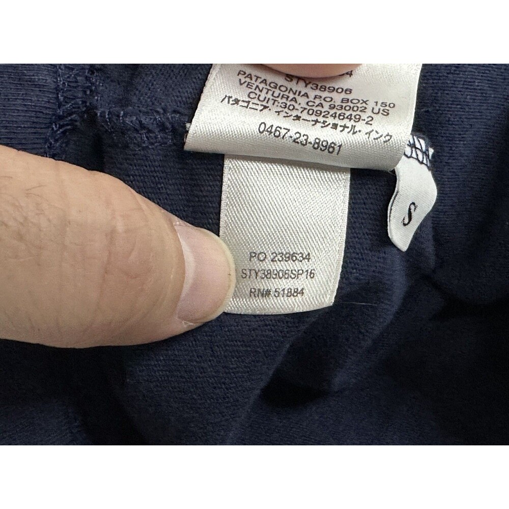 Men's Patagonia Fitz Roy Short Sleeve Shirt Size Small Navy Blue #38905 - Picture 8 of 12